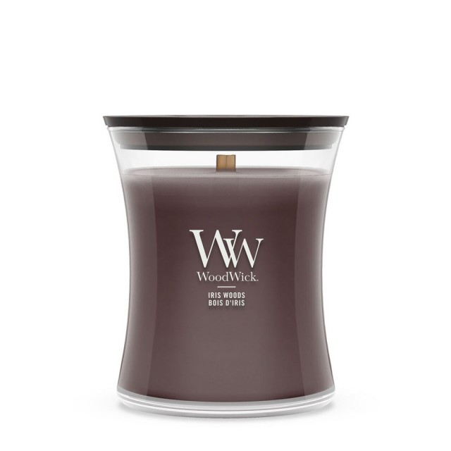 Lumanare Parfumata Borcan Mediu Iris Woods, WoodWick® Lumanare Parfumata Borcan Mediu Iris Woods, WoodWick®