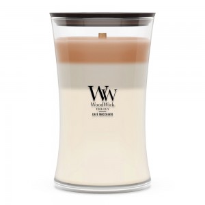 Lumanare Parfumata Borcan Mare Trilogy Café Macchiato, WoodWick®