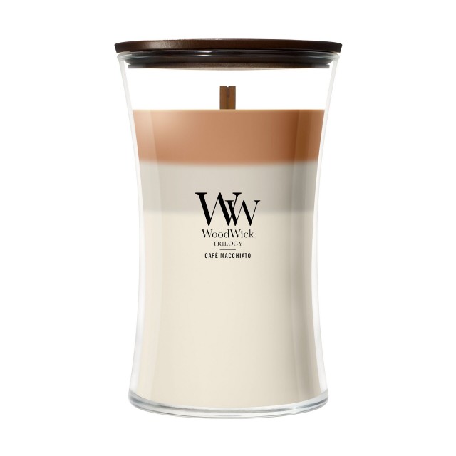 Lumanare Parfumata Borcan Mare Trilogy Café Macchiato, WoodWick® Lumanare Parfumata Borcan Mare Trilogy Café Macchiato, WoodWick®