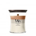 Lumanare Parfumata Borcan Mediu Trilogy Café Macchiato, WoodWick® Lumanare Parfumata Borcan Mediu Trilogy Café Macchiato, WoodWick®