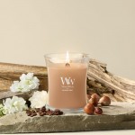 Lumanare Parfumata Borcan Mediu Hazelnut Roast, WoodWick® Lumanare Parfumata Borcan Mediu Hazelnut Roast, WoodWick®