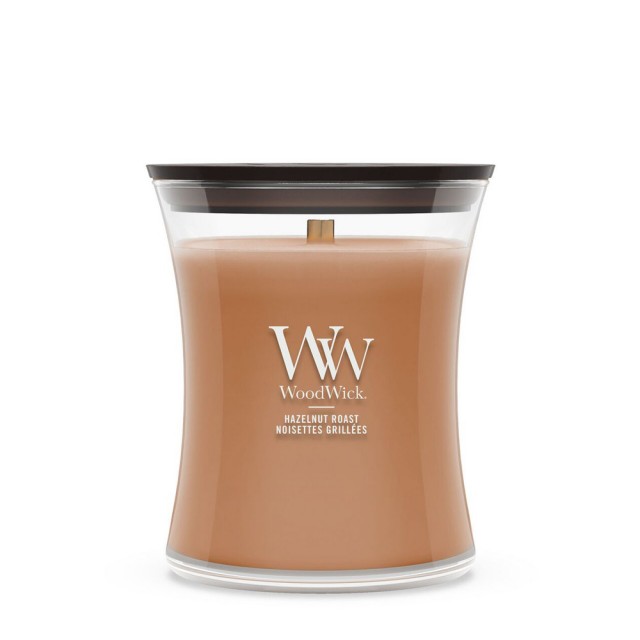 Lumanare Parfumata Borcan Mediu Hazelnut Roast, WoodWick® Lumanare Parfumata Borcan Mediu Hazelnut Roast, WoodWick®