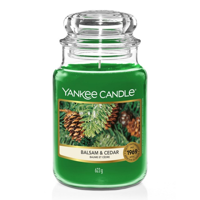 Lumanare Parfumata Borcan Mare Balsam & Cedar, Yankee Candle Lumanare Parfumata Borcan Mare Balsam & Cedar, Yankee Candle