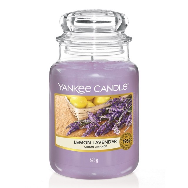 Lumanare Parfumata Borcan Mare Lemon Lavender, Yankee Candle Lumanare Parfumata Borcan Mare Lemon Lavender, Yankee Candle
