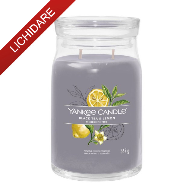 Yankee Candle Lumanare Parfumata Borcan Mare Signature Black Tea & Lemon Yankee Candle Lumanare Parfumata Borcan Mare Signature Black Tea & Lemon