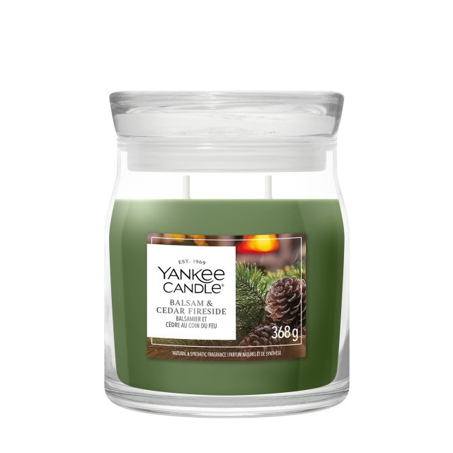 Yankee Candle Lumanare Parfumata Borcan Mediu Signature Balsam & Cedar Fireside Yankee Candle Lumanare Parfumata Borcan Mediu Signature Balsam & Cedar Fireside