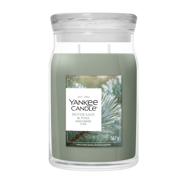 Yankee Candle Lumanare Parfumata Borcan Mare Signature Silver Sage & Pine Yankee Candle Lumanare Parfumata Borcan Mare Signature Silver Sage & Pine