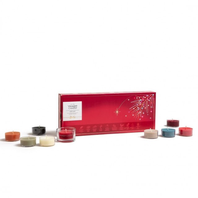 Yankee Candle Scented Moments Set Cadou 10 lumanari pastila si 1 suport sticla Yankee Candle Scented Moments Set Cadou 10 lumanari pastila si 1 suport sticla