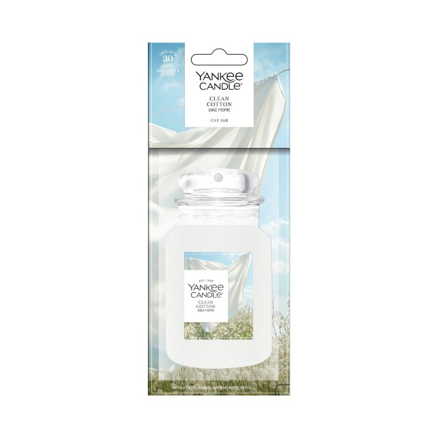 Odorizant Auto Car Jar Clean Cotton, Yankee Candle Odorizant Auto Car Jar Clean Cotton, Yankee Candle