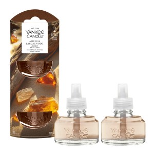 Yankee Candle Set 2 rezerve Amber & Sandalwood pentru aparat electric de parfumarea locuintei