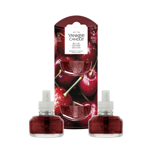 Yankee Candle Set 2 rezerve Black Cherry pentru aparat electric de parfumarea locuintei Yankee Candle Set 2 rezerve Black Cherry pentru aparat electric de parfumarea locuintei