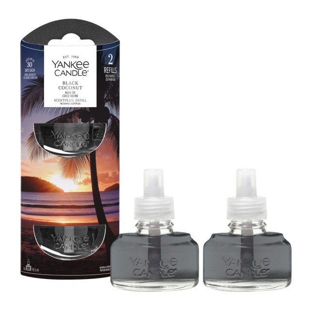 Yankee Candle Set 2 rezerve Black Coconut pentru aparat electric de parfumarea locuintei Yankee Candle Set 2 rezerve Black Coconut pentru aparat electric de parfumarea locuintei
