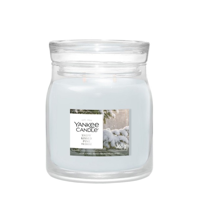 Yankee Candle Lumanare Parfumata Borcan Mediu Signature Snow Kissed Pine Yankee Candle Lumanare Parfumata Borcan Mediu Signature Snow Kissed Pine