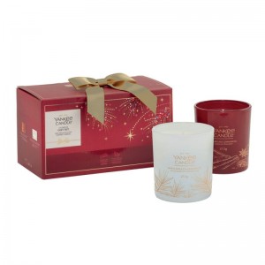 Yankee Candle Scented Moments Set Cadou 2 Lumanari Pahar White Spruce & Grapefruit + Sparkling Cinnamon