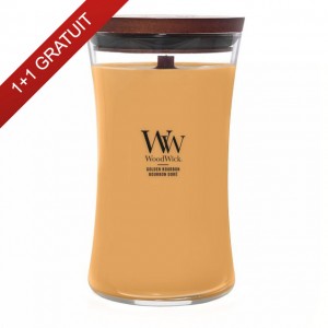 Lumanare Parfumata Borcan Mare Golden Bourbon, WoodWick®