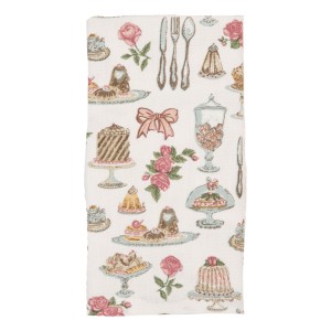 Servet de masa textil "Cakes and Pastries" 40*40 cm, Clayre & Eef  Servet de masa textil "Cakes and Pastries" 40*40 cm, Clayre & Eef