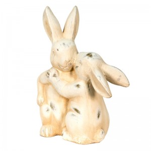 Decoratiune Iepurasi "Rabbits in Love" 20x10x25 cm, Clayre&Eef Decoratiune Iepurasi "Rabbits in Love" 20x10x25 cm, Clayre&Eef