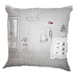 Perna decorativa 100% bumbac, multicolora, "Kitchen Princess" 50x50 cm, Clayre & Eef Perna decorativa 100% bumbac, multicolora, "Kitchen Princess" 50x50 cm, Clayre & Eef