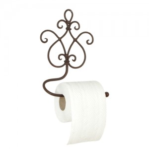 Suport hartie igienica de perete "Elegant Brown", Clayre & Eef Suport hartie igienica de perete "Elegant Brown", Clayre & Eef