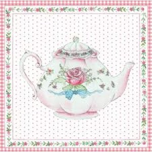 Felicitare " Rose Teapot", Clayre & Eef Felicitare " Rose Teapot", Clayre & Eef